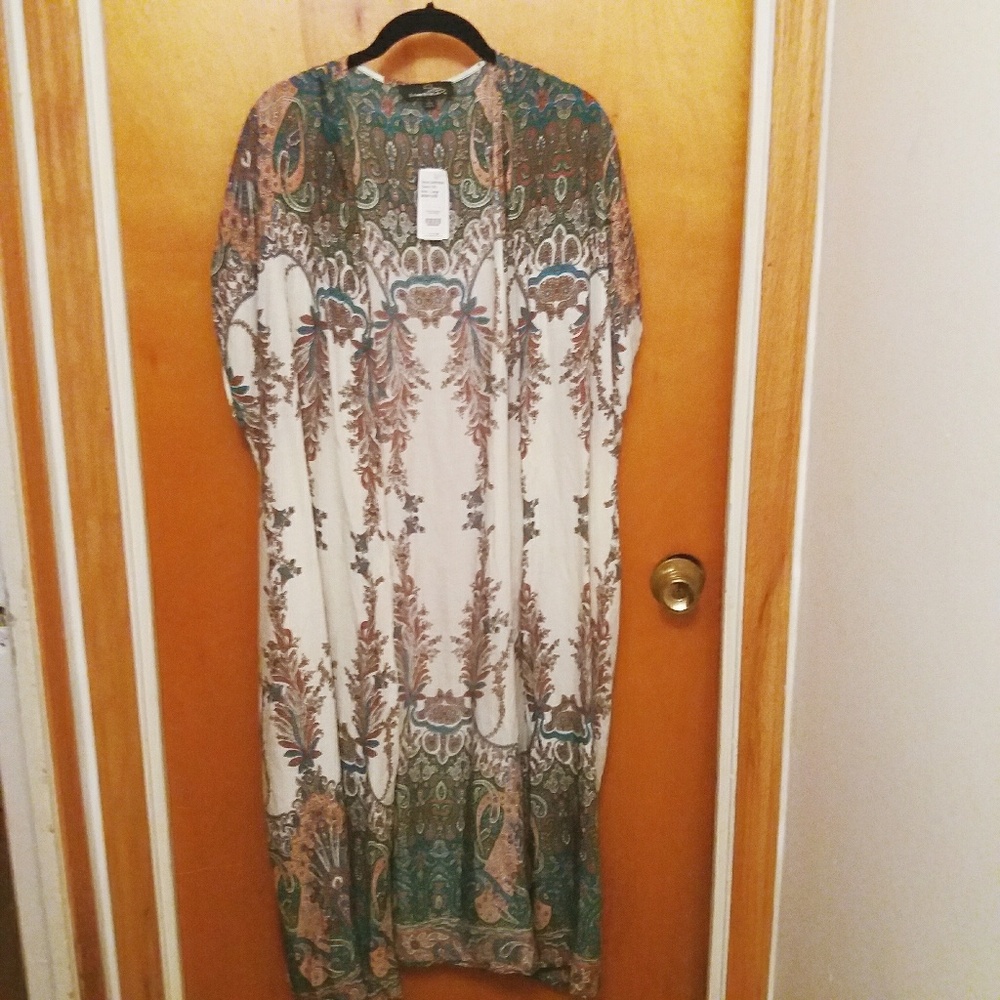Suzanne Betro NWT boho paisley duster kimono